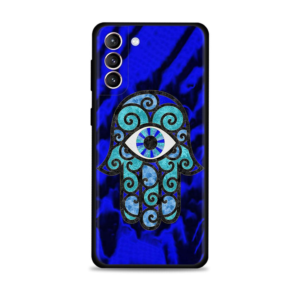 Case For Samsung Galaxy S22 S21 S20 Ultra FE S10 S9 S8 Plus S10e Note 20Ultra 10Plus Cover Funda Blue Nazar Boncuğu Evil Eye