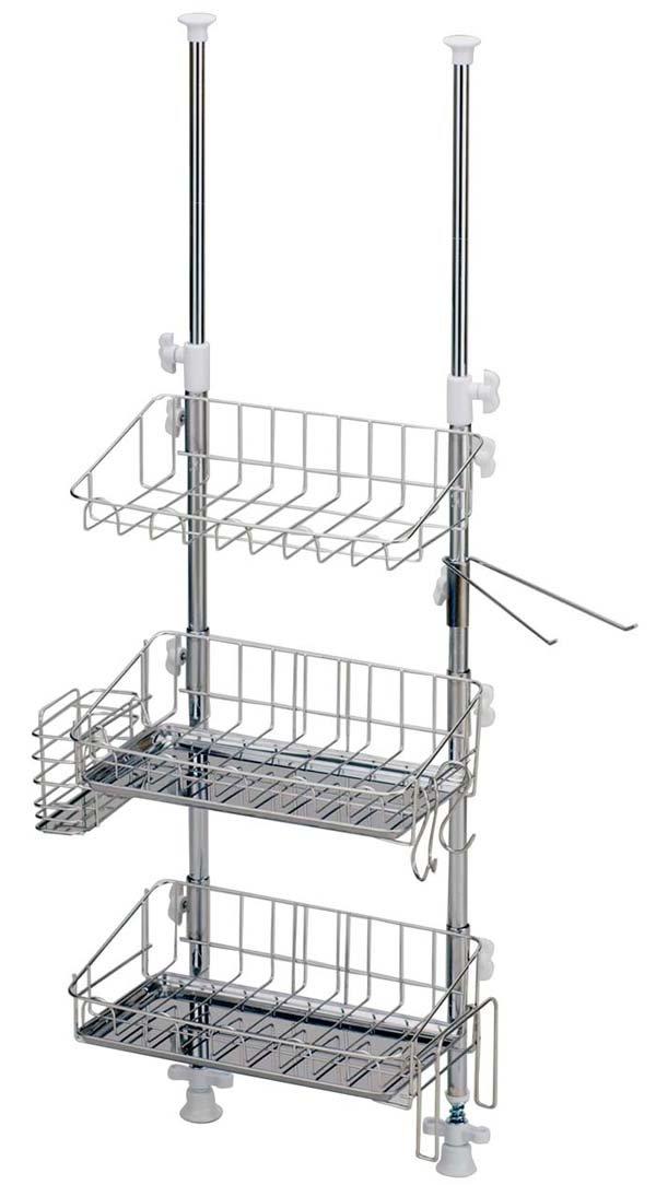 

ERNEST in Dish drainer Stainless steel storage A brand favored by major restaurants x 18 x [Made Japan] (tension rod) 3-tier (slim) Space-saving