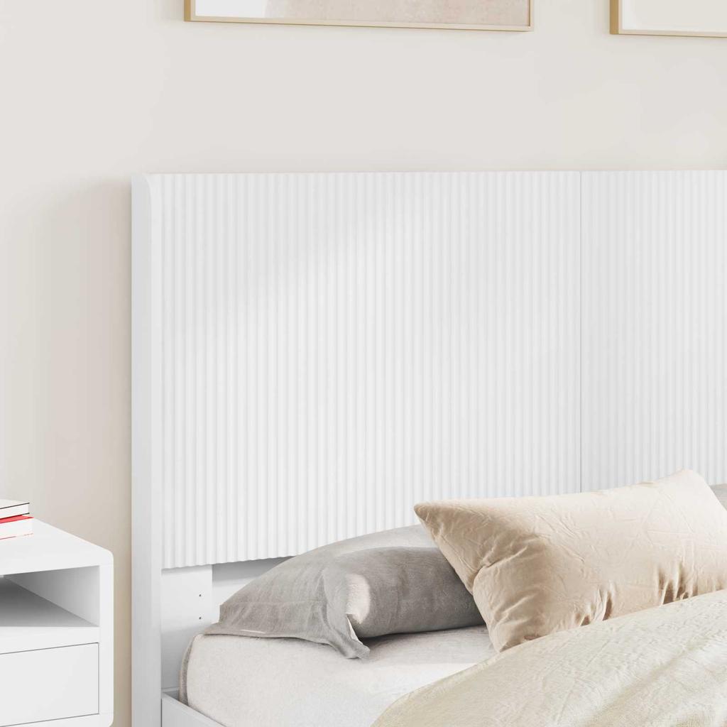 Bed Frame with Storage Space and Headboard White 160 x 200 cm