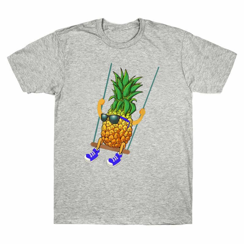 Gifts T-Shirt Novelty Swinging Unisex's Black Pineapple Tee Funny Graphic Swinger