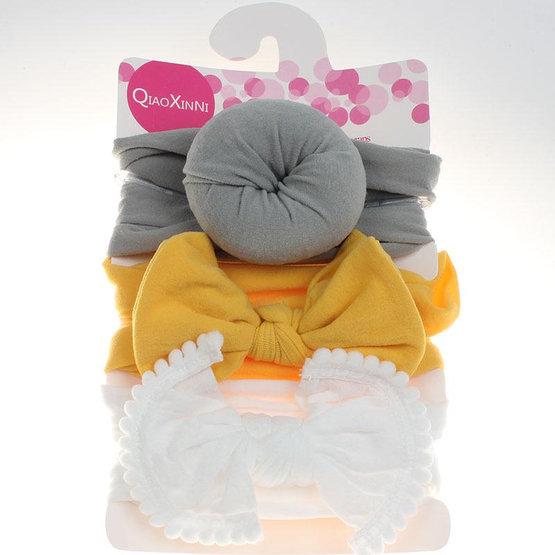 

Popular Soft Nylon Bow Headband Set for Kids