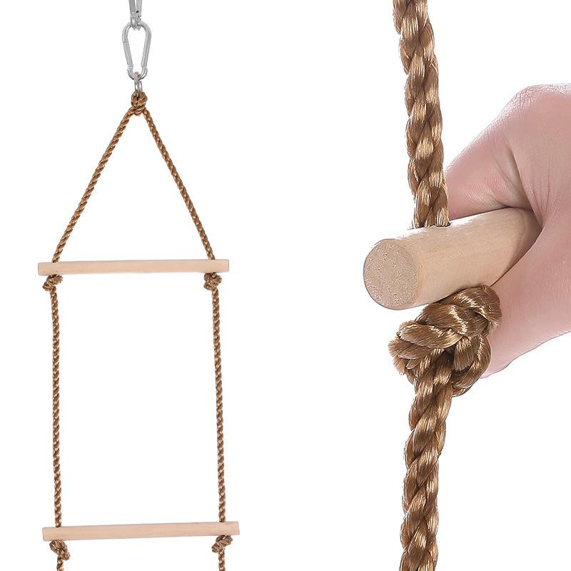 Échelle De Jeu Slackline Pour Enfants - Kit Escalade Extérieure Avec Balançoire Et Corde PE