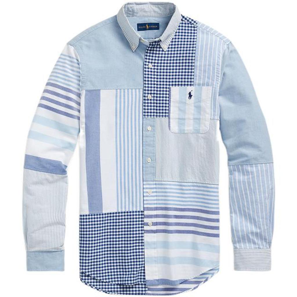 Ralph Lauren SS22 Classic Oxford Fun Striped Shirt Men Blue MNPOWOV16821970-999