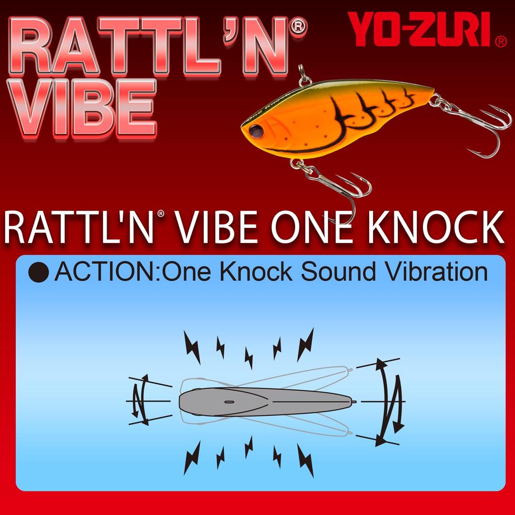 Bass Lure Rattlin Vibe One Knock Sinking 65mm Green Silver YO-ZURI Color