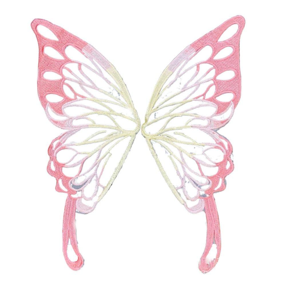 Krajka DIY Butterfly vyšívané nášivky Nášivky Motýlí vzor Krajkový límec Přišít nášivky