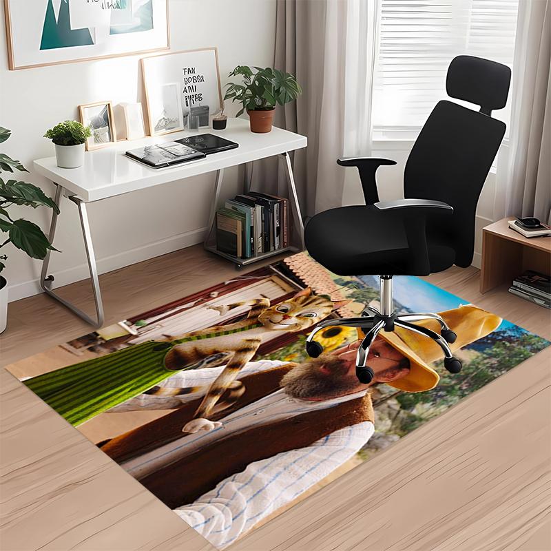 Pettson and Findus Printed Carpetrugfor Office Chair Living Room Bedroom Kitchen Room Decor Gifts