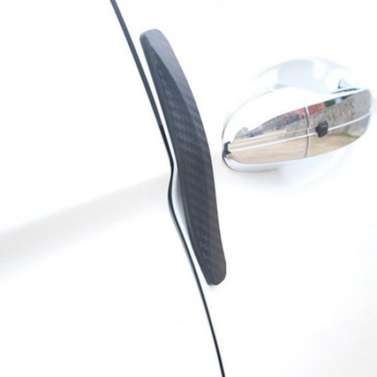 4 Pcs Car Door Edge Protection Anti Collision Strip Door Bumper Black