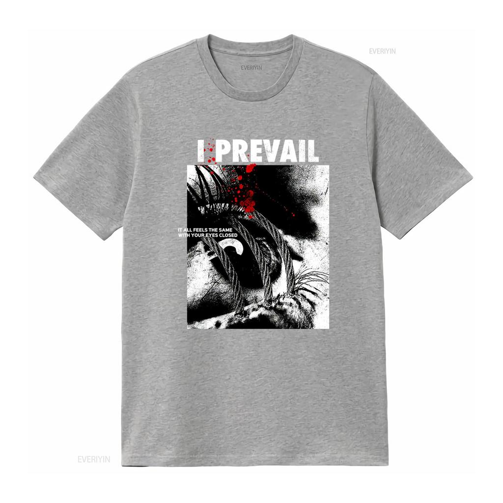 I Prevail Band T Shirt Metalcore Pop Metal Post Hardcore DTG Fashion Music Streetwear with Eyes Design vintage Washed