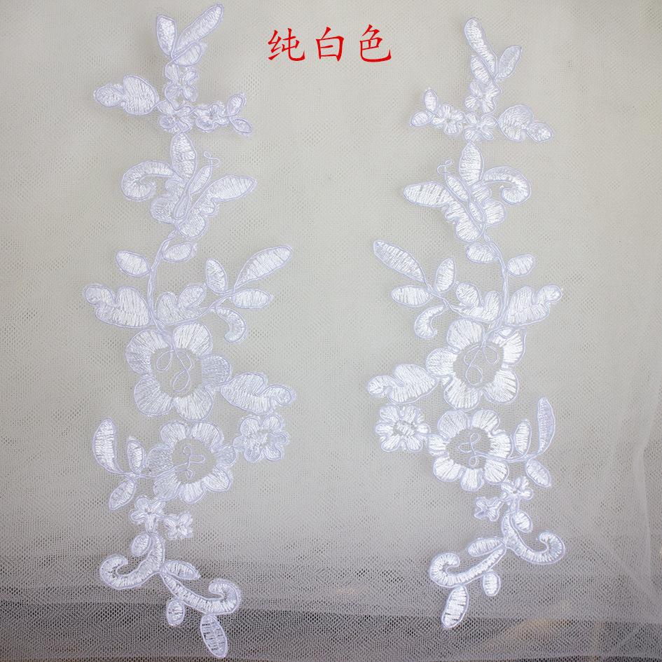 Wedding Dress With Flowers, White Car Bone Lace Flower Lace Accessories, Handmade Diy Jewelry Headgear Flower Patch