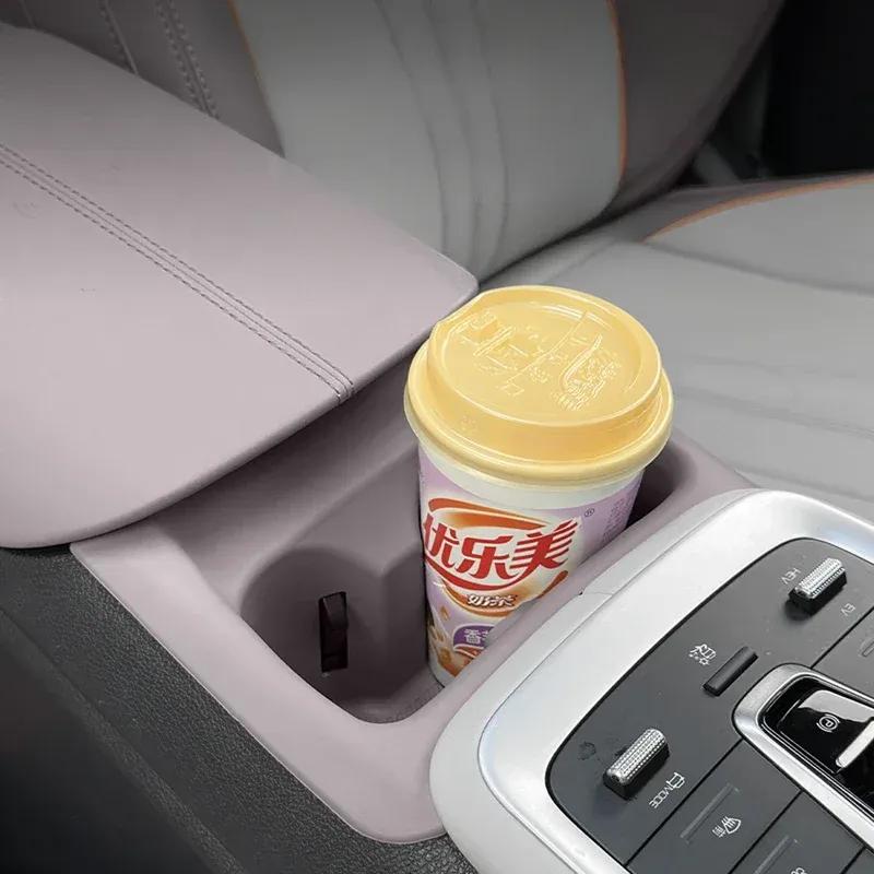 For BYD Song Pro DM-i -2024 Center Console Cup Holder Silicone Mat Anti-Scratch Non-Slip Interior Accessories