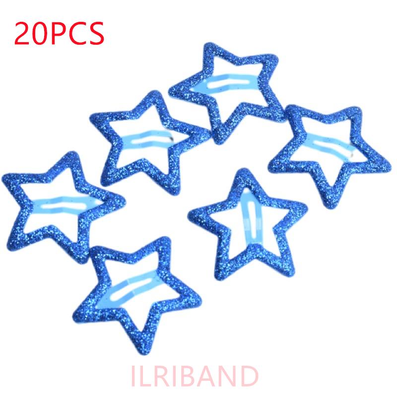 20pcs/lot 3CM Mini Star Hair Clip Kids Glitter Metal Hair Clips Barrettes Hairpins Girls Hair Accessories Headwear Styling Tools