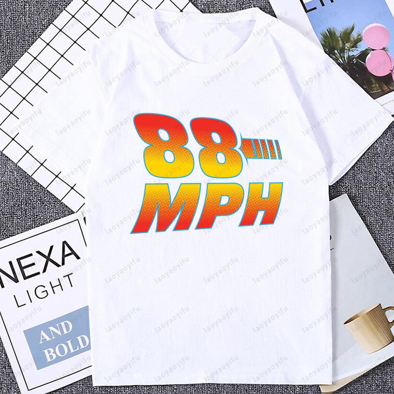 88 MPH Graphic Design Cotton White T-shirt M