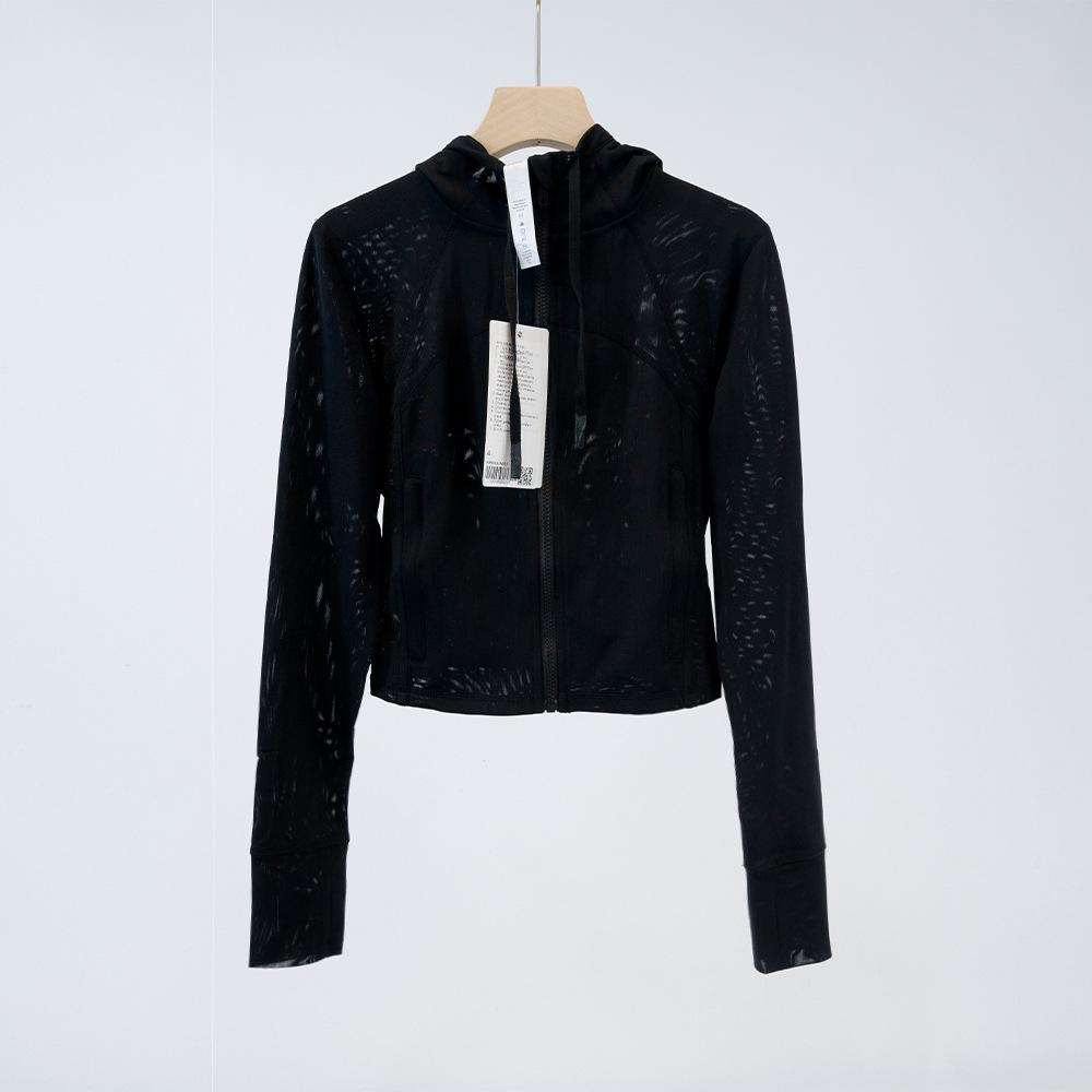 

Толстовка с капюшоном Mesh Hoodie весна/лето — облегающая, дышащая куртка для занятий йогой для активных девушек Size 2 fits 45-50 kg