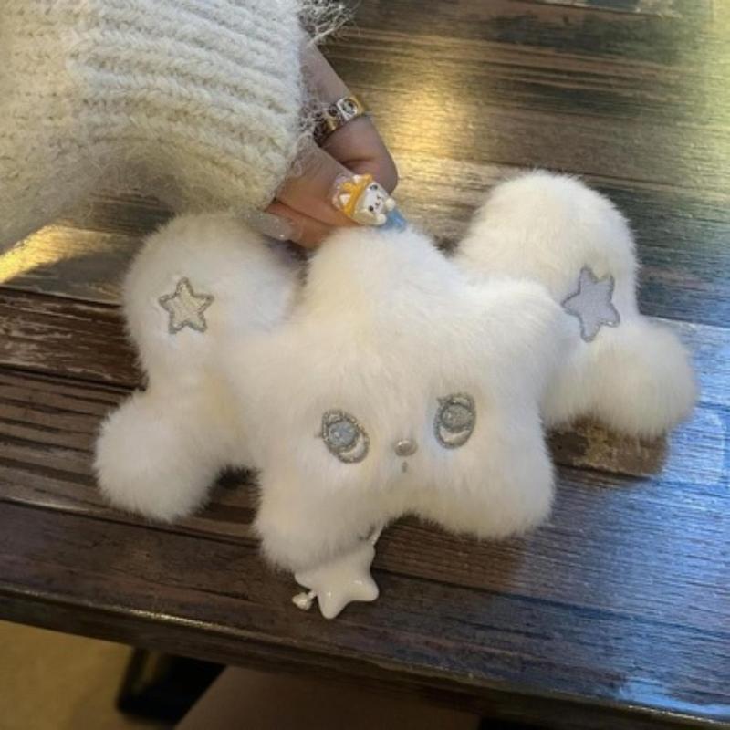 Kpop NCT WISH Mini Plush Keychain Lovely Star Wing Doll Pendant Trendy Bag Ornament for Teens Daily Decoration Gift