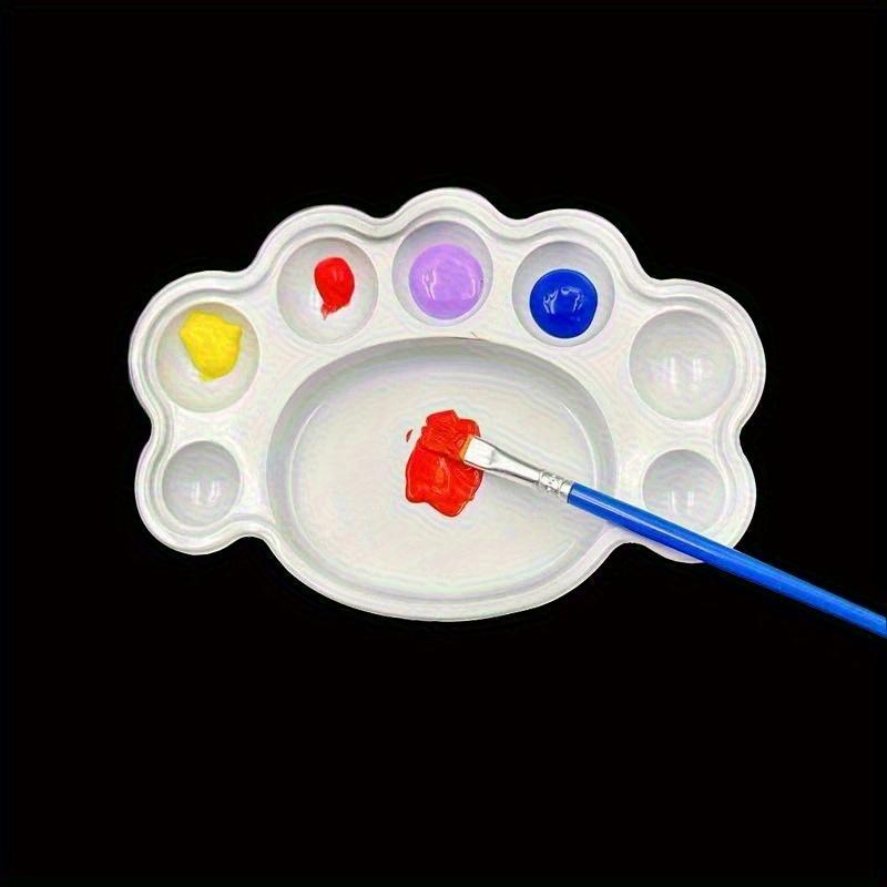 Disposable Wash-Free Watercolor Art Palette - Plastic Paint Palette with Multiple Wells & Central Mixing Area, Pre-Numbered Sections