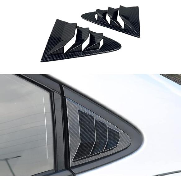 For Toyota Corolla     2024 Rear Side Quarter Window Louver Decorate Cover Rear Air Vent Window Louvers Blinds Covers Auto Accessories (Carbon Fiber