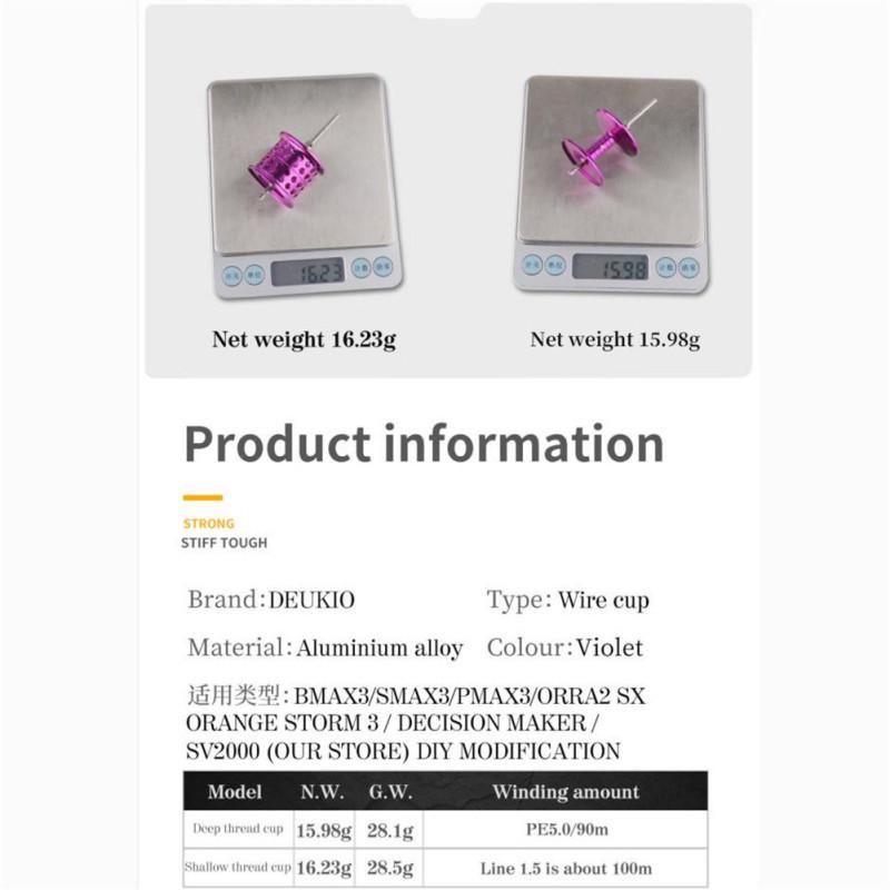 Metal Wire Cup Aluminium Alloy Fishing Reel Light Weight Microcast Spool Diy Fishing Accessories For