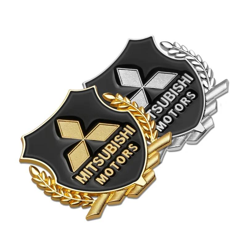 

3D Metal Car Emblem Stickers 2 PCS For Mitsubishi Outlander, ASX, Eclipse Cross, Pajero Side Trunk Door Window Decoration