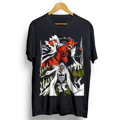 Zaraki Kenpachi T-Shirt Bleach Shirt Schwarz Anime Manga Grafik T-Shirt Alle Größen