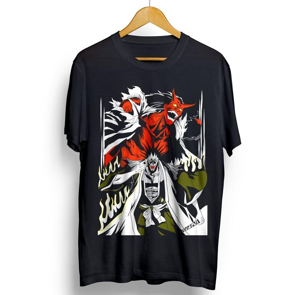 Zaraki Kenpachi T-Shirt Bleach Shirt Black Anime Manga Graphic Tee All Size