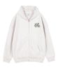 Astral Projection Big Logo Oversized Wide Shoulder Zip-Up Hoodie_Oatmeal