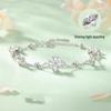 Double-Layer Four-Leaf Clover Bracelet in 925 Silver-Plate – Light Luxury Gift for Women, Ideal for Valentine's or Birthdays