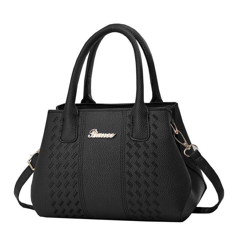 2024 nou model Litchi Geanta de dama Bowknot Geanta de mama de varsta mijlocie Geanta de mana de dama Crossbody cu un singur umar