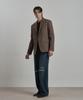 WORK ON BODY OFF Lane Semi-Overfit Check Wool Blazer [Brown]