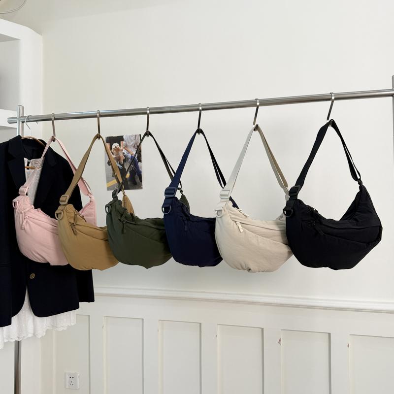 Large Capacity Women's Hobo Bag Solid Color Shoulder Bag Crossbody Bag