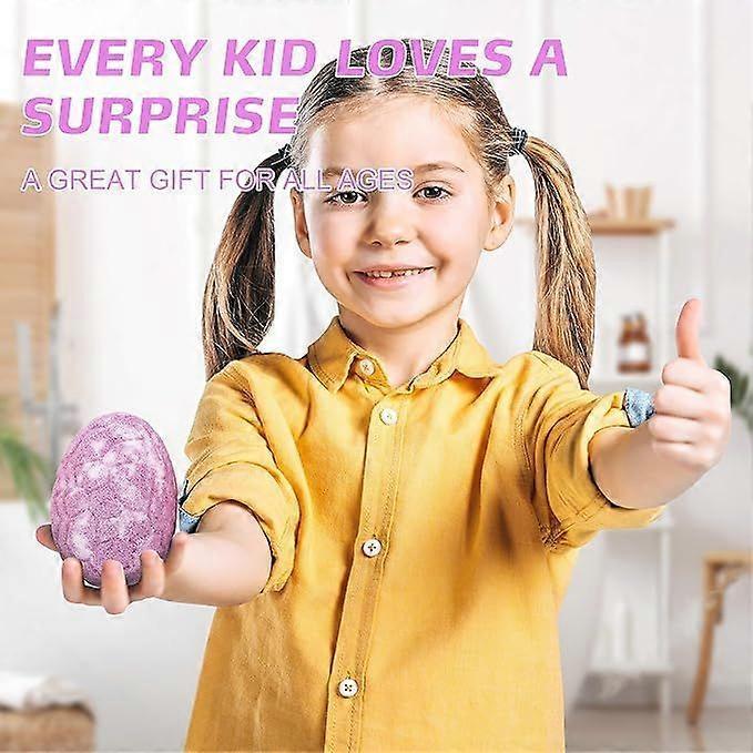 6pcs Dinosaur Bath Bombs for Children, Bath Bombs with Surprise, Natural Bath Bombs Bath Bombs Foam Bath for Boys and Girls Bath Bombs Christmas Child