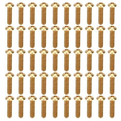 50Pcs Hex Socket Screws Half Round Head Pure Copper Hardware Accessories FastenersM4 X 16mm
