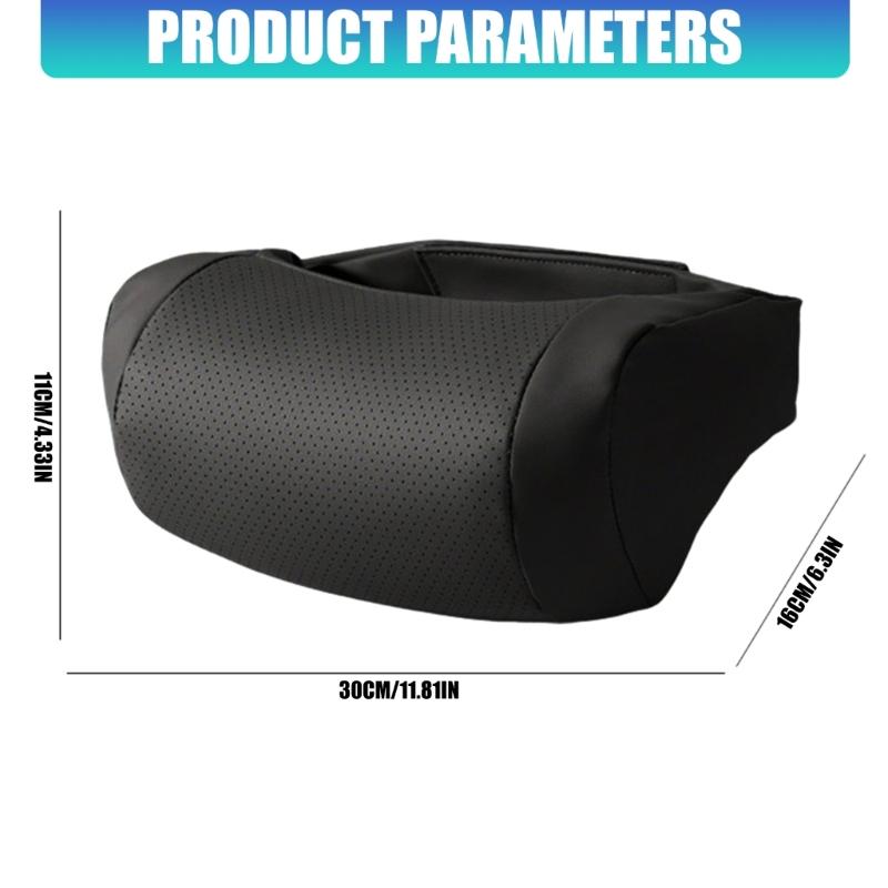 Comfortable Supportive Car Headrest Support Pillow With Ventilated Leather Cover Suitable For Any Time Of Year Neck Relief