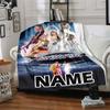 Customizable Singer Taylor Throw Blanket – Personalized Name, All-Season Cozy Snug Blanket, Machine Washable, Personalized Blanket