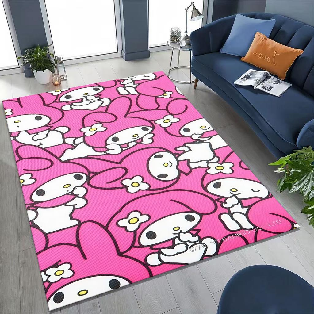 27 Style Cute My Melody Sanrio Rug for Bedroom Living Room Sofa Home Doormat Decor, Large Kids Play Non-slip Floor Mat Gift