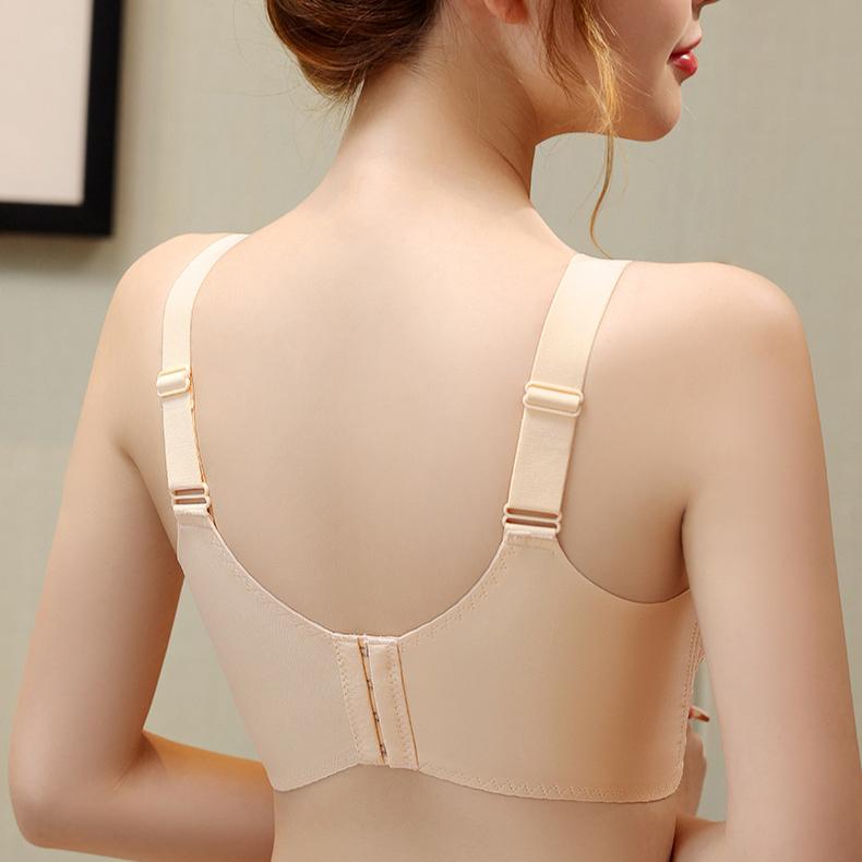 Lingerie Women's Thin Full-cup Bra Without Underwire Gathering Bra Breast Retraction and Anti-sagging Bra Push Up Bra