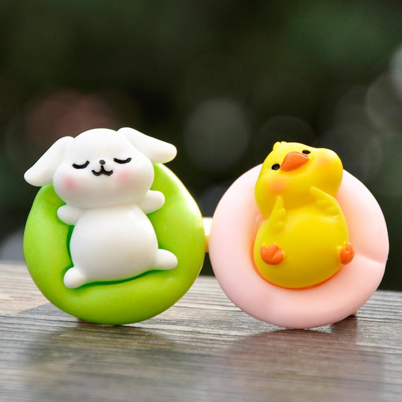 Animal Dog Cat Sleeping Series Toys Figurines Desktop Car Statues Decorations