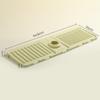 Behind Faucet Sink Splash Guard Anti-slip Water Catcher Mat Soft Sink Draining Pad  Kitchen