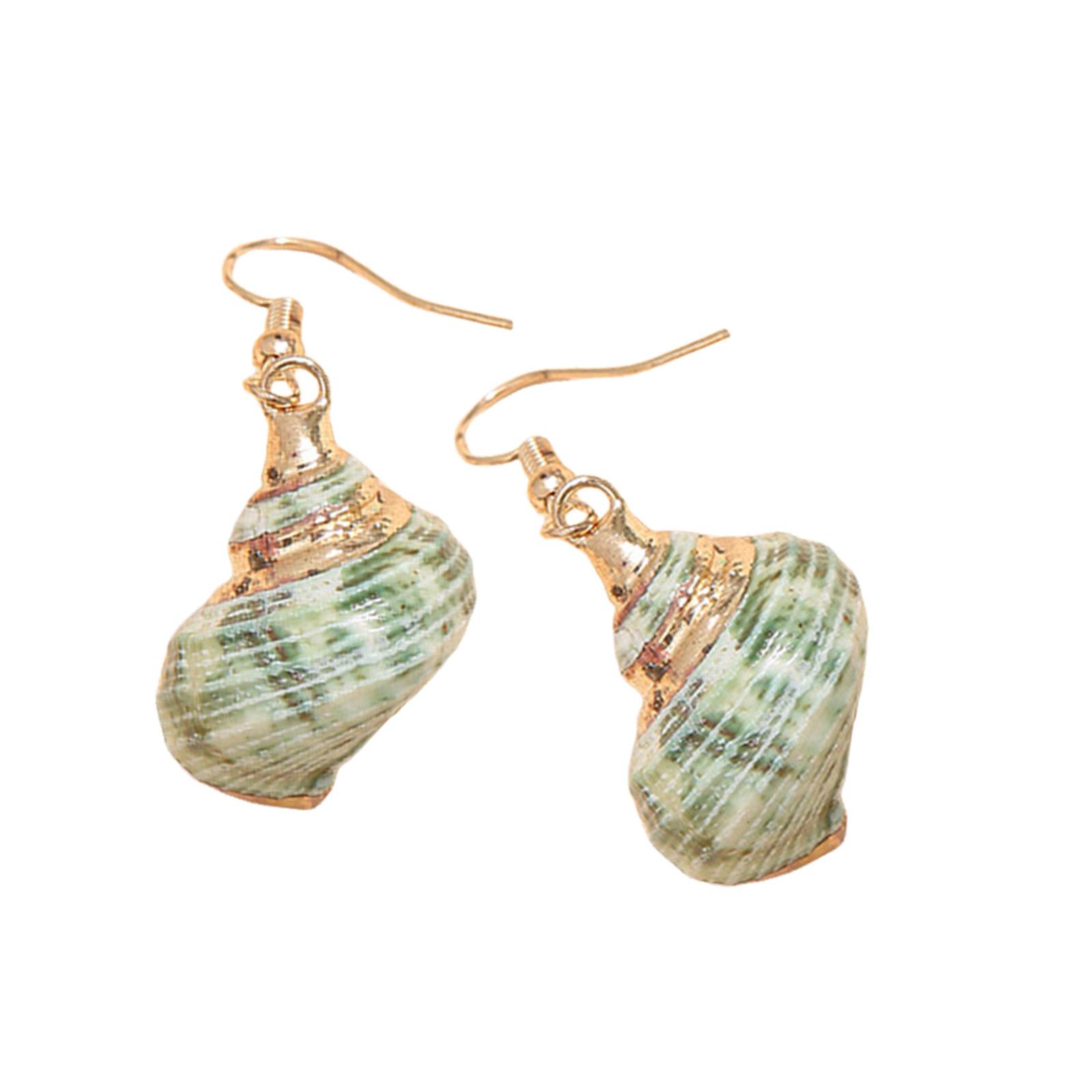 

Натуральные серьги-капли из ракушек конх, уникальные серьги-подвески в океанском стиле, модные украшения для ушей, подарок для женщин и девушек 2