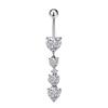 Gaibei Trendy Moon & Heart Navel Ring Jewelry
