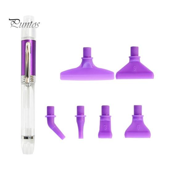 

1 комплект, ручка для дрели, светодиодная лампа, набор ручек для рисования со стразами, эргономичная ручка для рисования своими руками со сменными наконечниками для дома фиолетовый