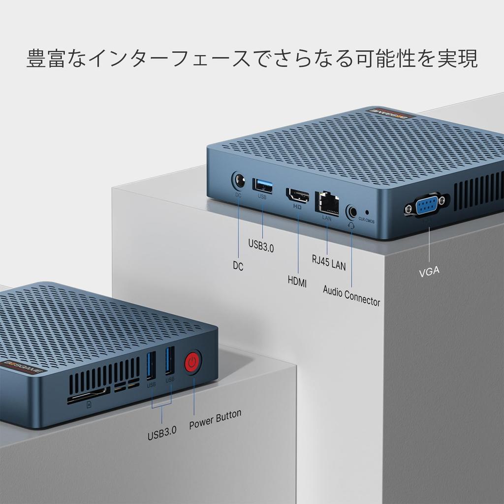 BOSGAME AG40 Mini PC with Intel Celeron N4020 Processor Up To 4GB 64GB Emmc TDP Dual Display 1000M USB Expandable SD SATA Windows 10 Pro 2.80 GHz,