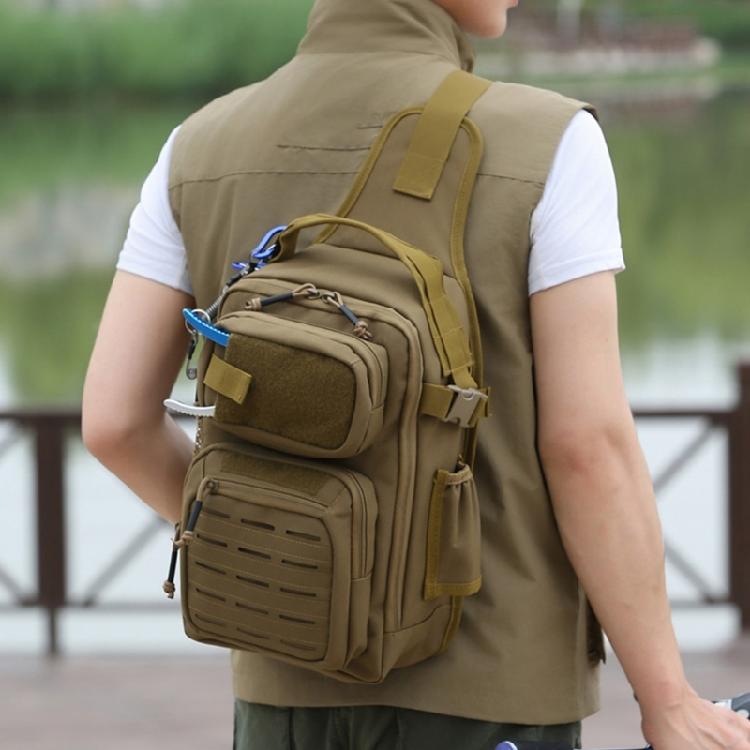 Fishing Backpacks Single Shoulder Bag Large Capacity Crossbody Fishing Tackle Bag Water Resist Fishing Gear Storage Bag