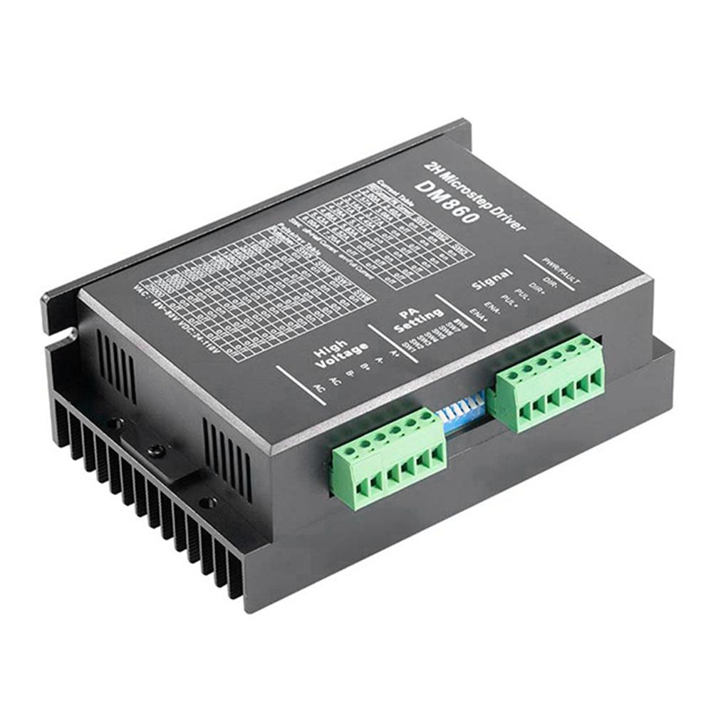 DM860H DM860 Steppermotorkontroller 0–200 kHz 2-faset stepperdriver AC18–80 V eller DC 24–110 V 2 A–7,2 A 2 H for Nema34 steppermotor
