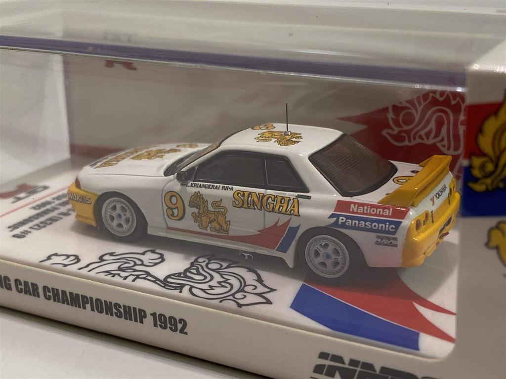Inno Models Scale Nissan Skyline R32 SINGHA NATIONAL PANASONIC APTCC 1992 Finished Model 1/64 GT-R #9