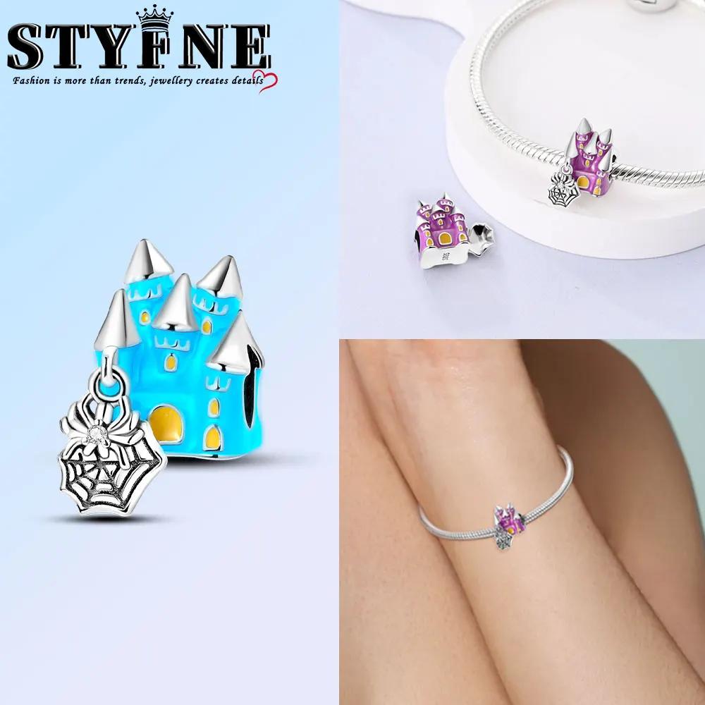 Copper Heart Skeleton Key Lock Beads New Halloween Series Diy Handmade Bracelet Birthday Gift Jewelry