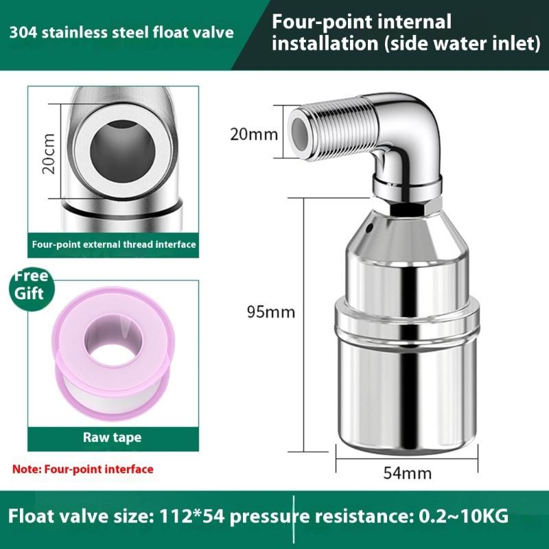 Household Water Level Controller Stainless Steel Shut off Water Tower Valves Corrosion Resistant Floating Ball Valves