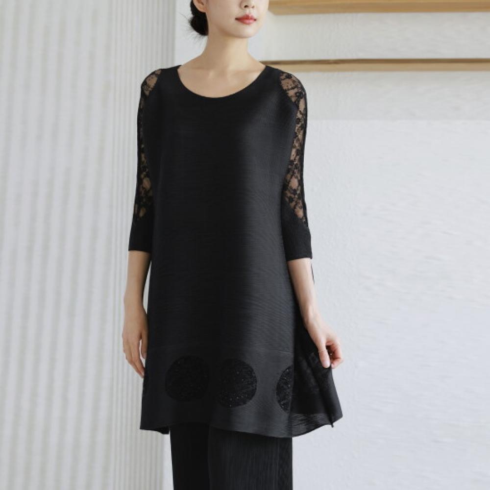 Plara Sheer Flower Pleated Dress  Up To 88 