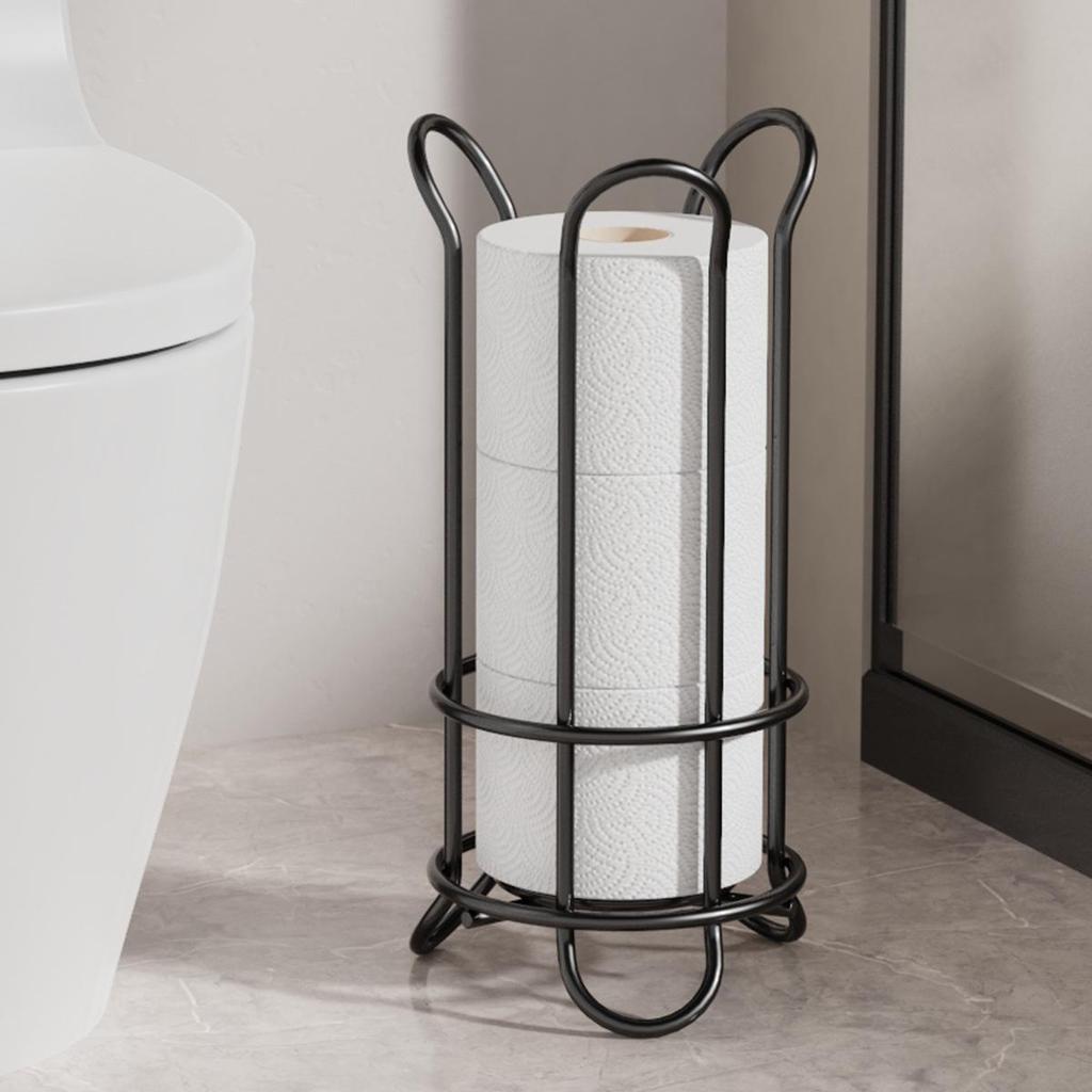 Silver Vertical Paper Towel Holder - Punch-Free Desktop Kitchen Storage Rack