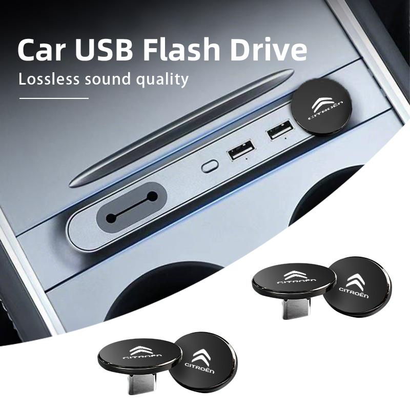 Car USB Type-C Flash Drive Mini Memory Stick Music Device Accessories For Citroen C4 C3 C5 C1 C2 Berlingo Celysee Cactus Picasso