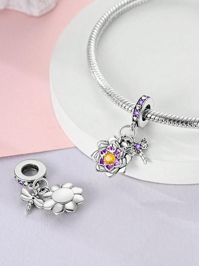 Flower Clips And Spacersbeads Charm Copper Plated Fit Charms Copperoriginal Bracelet For Jewelry Making Diy Charm